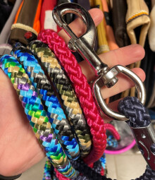 Vodítko pletené s nikl. karabinou Kentaur