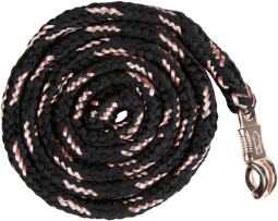 Vodítko Rosegold s panik karabinou - vínová