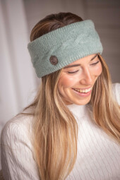 Zimní čelenka Pénélope - sage green