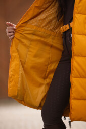 Dlouhá vesta Arezzo - hořčicová vel. S