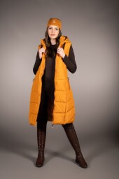 Dlouhá vesta Arezzo - hořčicová vel. S