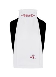 Plastron Andrea Chic - white/burgundy