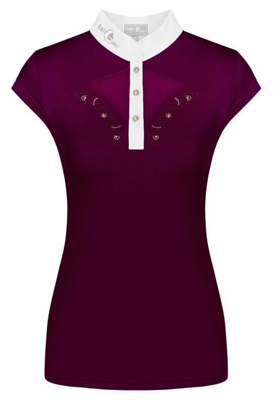 Závodní triko FP Cathrine Rosegold SL - Burgundy