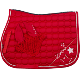 Kentaur pony skokový set - červený - hvězdy