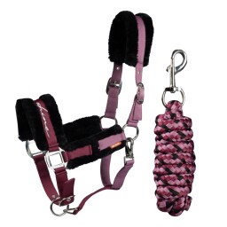 Set ohlávka s vodítkem pony/shetty - fialová