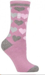 Ponožky Heat Holders - růžové srdce
