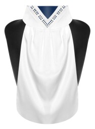 Plastron Faven white/navy